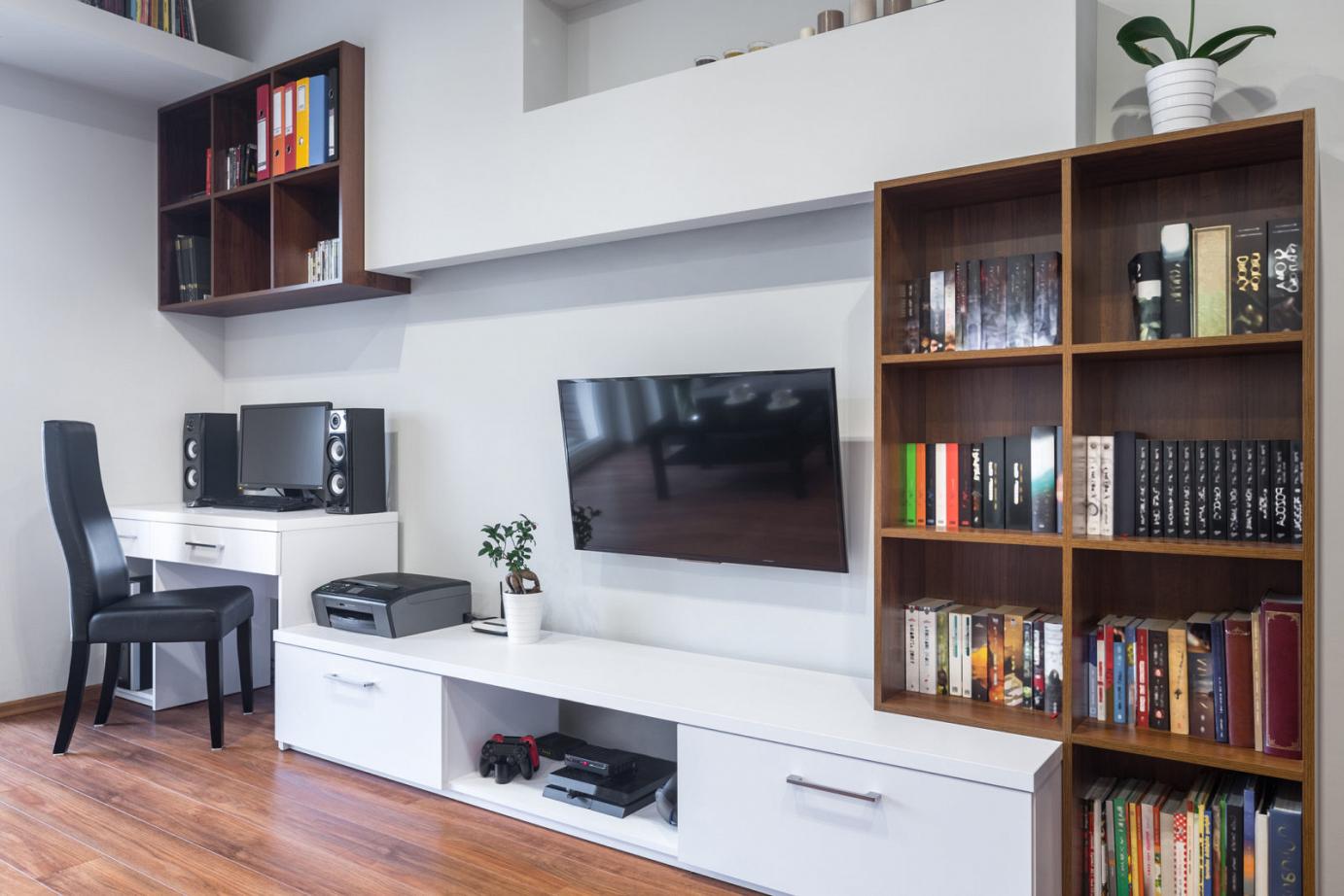Living room and office combined